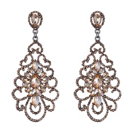 Clearine Women's Earrings Wedding Bridal Party Evening Rhinestone Crystal Vintage Retro Stud Earrings, Crystal