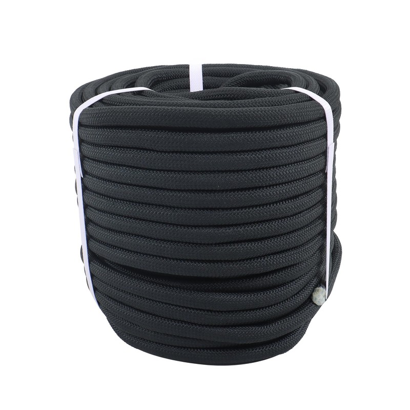 HOSTIC 1/2IN X 200FT 48 Strands Black Polyester Braided Rope