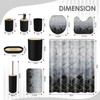Tayney Geometric Gradient Blue Black Bathroom Decor and Accessories Set,