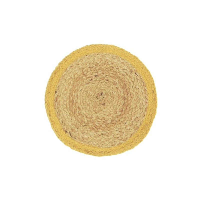 Walton & Co. 35cm Ochre Fiesta Circular Jute Placemat