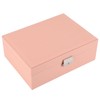 Jewelry Box Organizer 2 Layer Jewelry Storage Case PU Leather