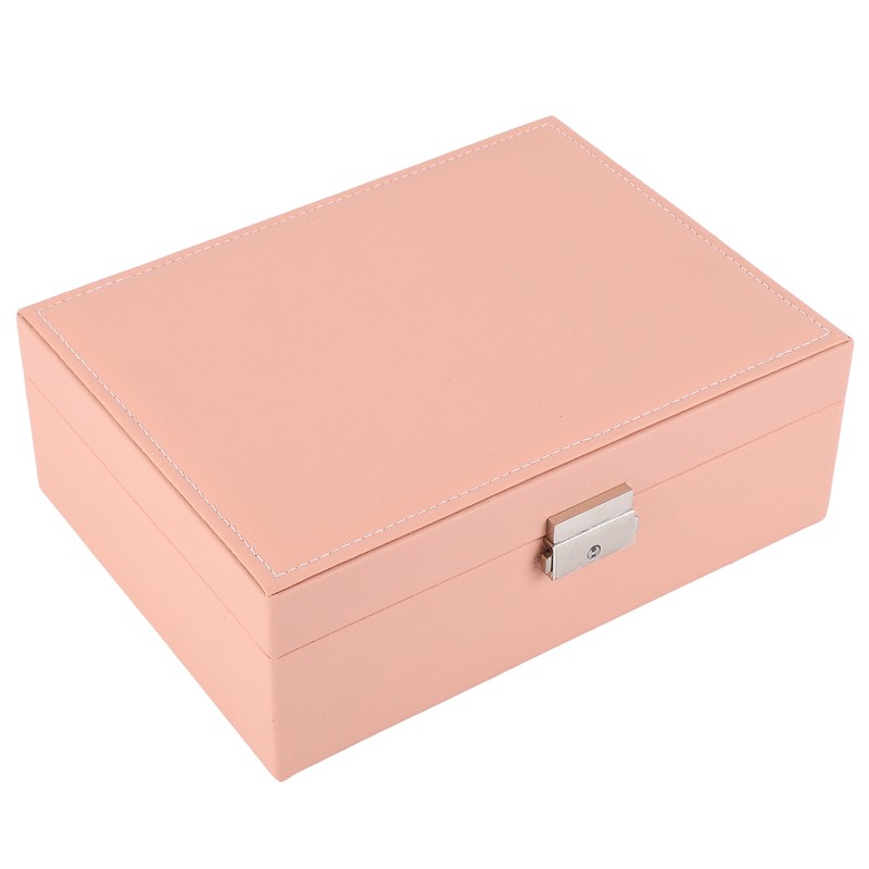 Jewelry Box Organizer 2 Layer Jewelry Storage Case PU Leather