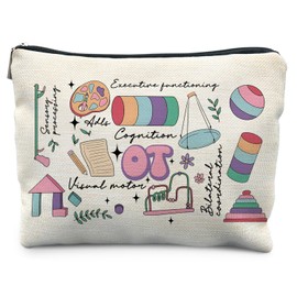 KBRCT Occupational Therapy Gift, Occupational Therapist OT Gifts Makeup Bag for Women, Mental Health Psychology Gift Cosmetic Bag for Purse