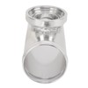 2.5in Blow Off Valve Flange Aluminum Alloy Silver Rustproof Universal