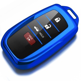 RFSRZ for Toyota Key Fob Cover,Soft Key Shell Case for 2025 Camry 2019 - 2022 2023 2024 2025 Venza RAV4 Prime Sienna Land Cruiser Fortuner Mirai Grand Highlander Prius Collora 4/5/6 Buttons (Blue)