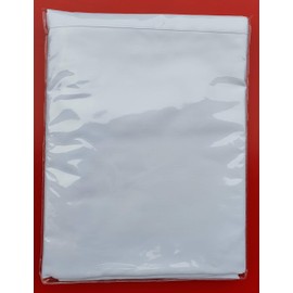 Luxury White Polyester/cotton sateen Rectangular Tablecloth 157x170cm(62X67in) | Easy-Care Washable Protective Heavyweight Fabric - 50% Cotton & 50% Polyester | Festive House, Dining Party or Kitchen