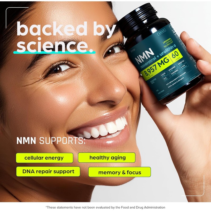 Thinbi NMN & Resveratrol Dietary Supplement – 60 Vegetarian Capsules