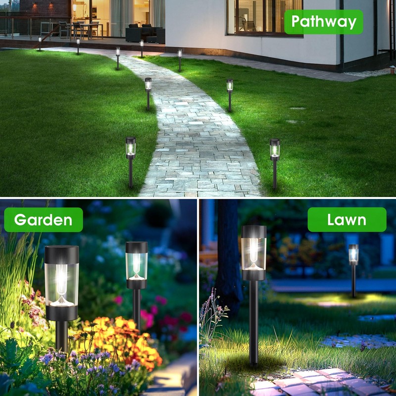 Eyrosa Solar Lights Outdoor, 12 Pack Waterproof Solar Landscape Lighting