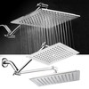 AquaSpa Giant 9-inch Diagonal Square Rain Shower Head PLUS 11-inch