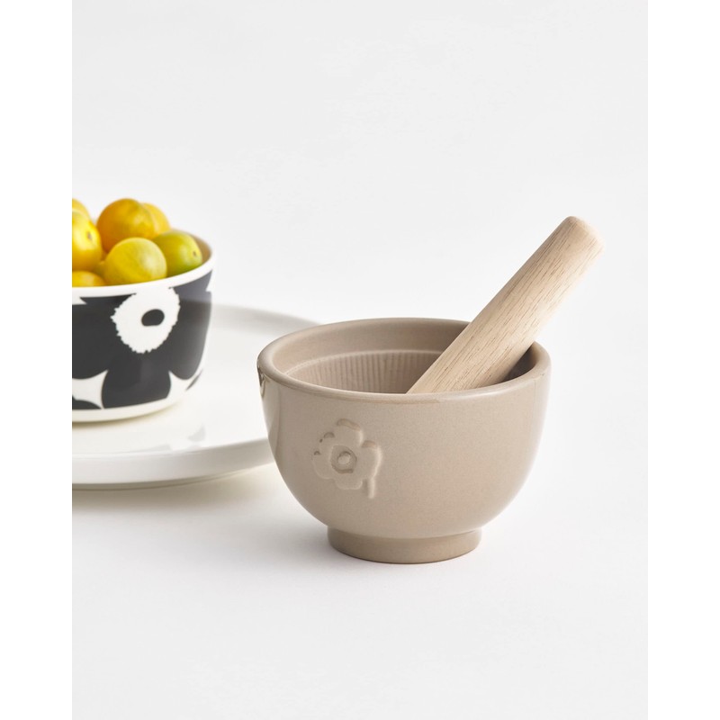 Marimekko - Oiva Unikko stoneware mortar and pestle
