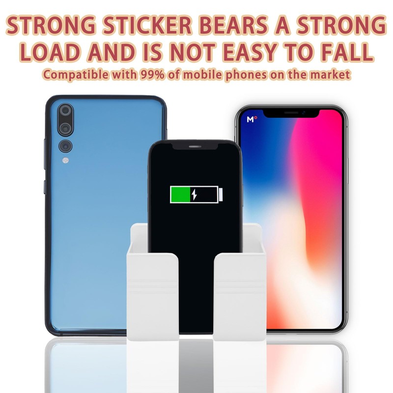 TiciKim 2PCS Wall Mount Phone Holder Adhesive Cell Phone Holder