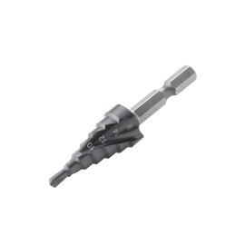 TD-416 Step Drill, 0.2 - 0.6 inches (4 - 16 mm), Hex Shaft, Takenoko Drill, For Impact, Stainless Steel, Iron, Drilling, Spiral Shape, Cobalt High Speed Steel, Titanium Nitride