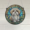 Image Industry Shih Tzu Stained Glass Effect Suncatcher - Garden