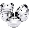 SATINIOR 10 Pack 15 oz Stainless Steel Bowls Cereal Soup