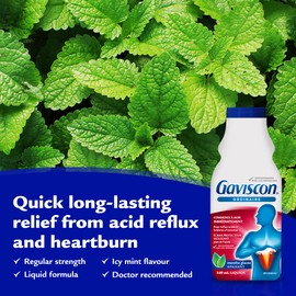 Gaviscon (CN) Gaviscon Soothing Liquid ICY Mint, Gaviscon Liquide Apaisant Menthe Glacee
