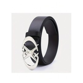 COZYEASE Men's Star Metal Buckle Belt Y2k Leather Waist Belt Fashion Punk Belt for Jeans Black 1T