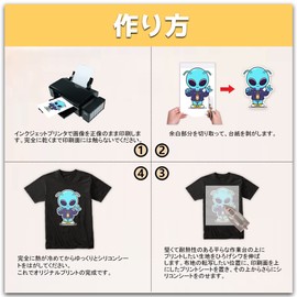 TransOurDream Genuine A4 5 Sheets Iron on Print Sheet Transfer Paper for Black and Dark Fabric Transfer Inkjet Printer