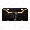 Amel Black Bull Skull Cow Horns Farmer Rancher Farm Beef