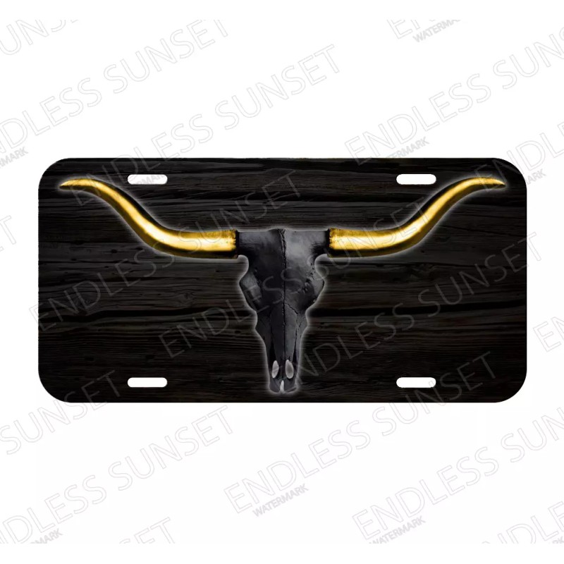 Amel Black Bull Skull Cow Horns Farmer Rancher Farm Beef
