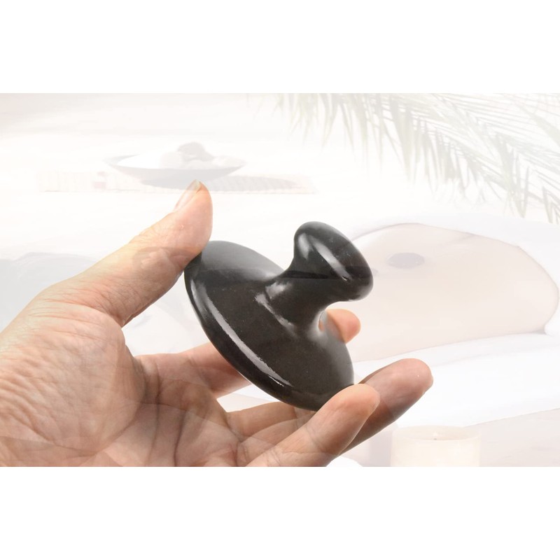 Windfulogo Large Mushroom Shaped Hot Massage Stones Natural Bian Stone