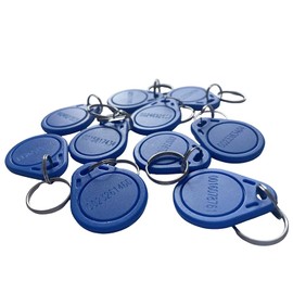 YARONGTECH RFID Tag Blue EM4100 125KHz EM Marine Key Fob (Pack of 100)