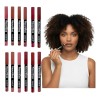 Set 12 Delineadores Labiales Tonos Intensos Acabado Fino