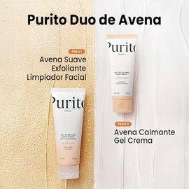 PURITO crema hidratante facial en gel con avena sativa 100 ml - gel hidratante facial para piel grasa y mixta - crema ligera calmante para rostro -...