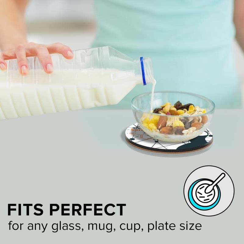 1 x Round Jumbo Size Coaster 12cm Serotonin Hormone Joy