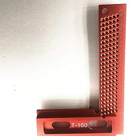 CarAngels Woodworking Ruler Gauge T-Shaped Cage Right Angle Ruler Injury Tool Aluminum (T-160)