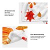 Soft Fall Throw Blanket with Pumpkins and Maples, Cozy Flannel