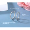 Women's Creole Earrings, 925 Silver Hoop Earrings with AAA Cubic