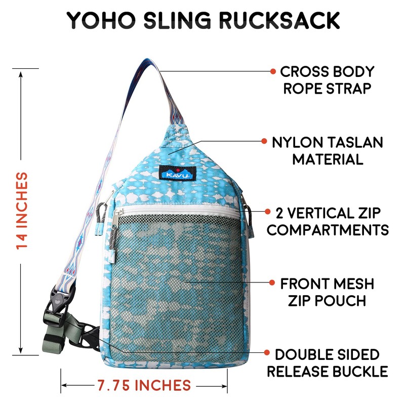 KAVU Yoho Sling Backpack Semi Padded Water Resistant Double Sided