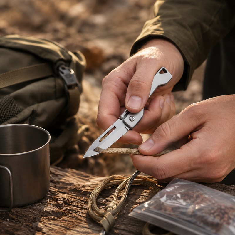 Folding Utility Knife for Camping & DIY – Compact Stainless