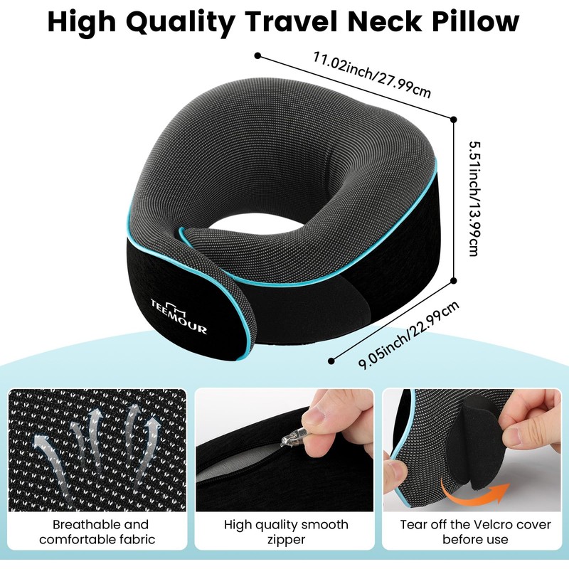 Teemour Neck Pillow Aeroplane Ideal for Travel by Plane, Car,