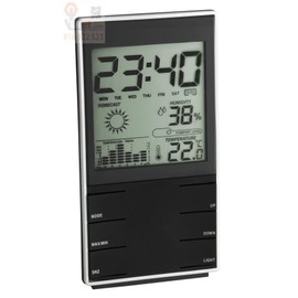 TFA Dostmann Digitale Wetterstation, Innentemperatur, Luftfeuchtigkeit, Komfortstufe, Temperaturdiagramm, Uhrzeit, (L) 75 x (B) 20 (40) x (H) 140 (144) mm