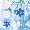 WEDNOK Pack of 12 Snowflake Wind Chime Craft Set Snow