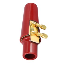 Alto Saxophone Mouthpiece Kit, Match Easy Installation Instrument Accessories Sax Mouthpiece Metal Ligature for Replacement (Red)