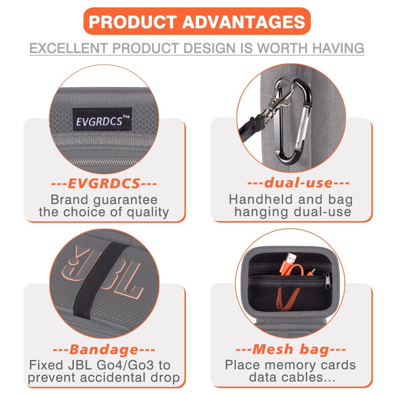 EVGRDCS Carrying case for JBL Go 4/JBL Go 3,Scratch and