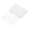 MECCANIXITY 6 Inch Wide 5 Yard Lace Ribbon Floral Pattern White Lace Trim Ribbon for Sewing Making,and DIY Crafts,Gift Wrapping,Wedding Decor