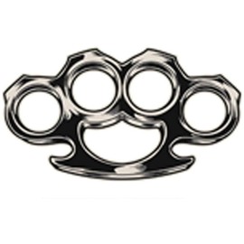 **Stickers** Brass Knuckles Weapon Grey Black White Vinyl Decal Sticker Two in One Pack (12 Inches Wide)