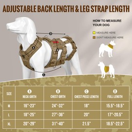 OneTigris Breathable Dog Lift Harness for Large Medium Sized Dogs, Dog Sing for Large Dogs Hind Leg Support, Dog Hip Support Brace Dog Front Leg Support Vrace