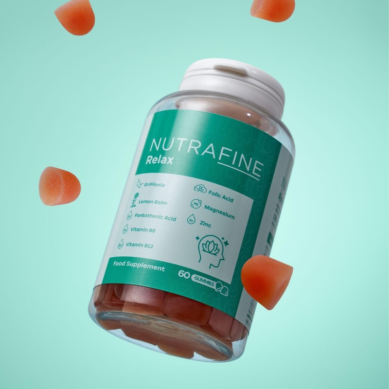 Nutrafine Relax Gummies - 5-HTP, Rhodiola, Magnesium & B Vitamins