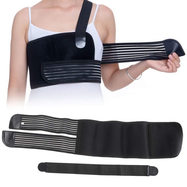 Ejoyous Rib Chest Support Brace, Elastic Chest Wrap Compression Support for Men and Women, Breathable Dislocated Ribs Protection Postoperation Belt for Sore or Bruised Ribs Support, Sternum Injuries