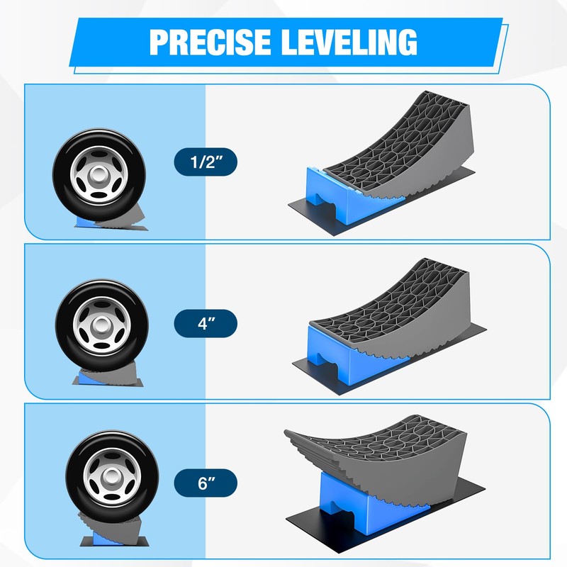 Nilight Camper Leveling Blocks 6 Inch, RV Wheel levelers for