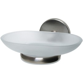 Fackelmann 86958 - Ripiano portaoggetti con Vetro, Superficie in Acciaio Inox Spazzolato, 13 x 6 x 12 cm Circa