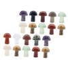 IWOWHERO Set of 20 Small Mushroom Ornaments Crystal Mini Mushrooms