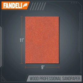 Fandeli | Wood Sanding Paper | 220 Grit | 25 Sheets Of 9'' X 11'' | Sa