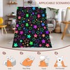 Glitter Stars Throw Blankets for Bed,Star Flannel Blanket for Unisex,Bright