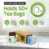 Serenica Homes Bamboo and Acrylic Drawer Tea Bag Holder- Durable