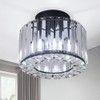 Kadomm Semi Flush Mount Ceiling Light, Modern Crystal Light Fixture